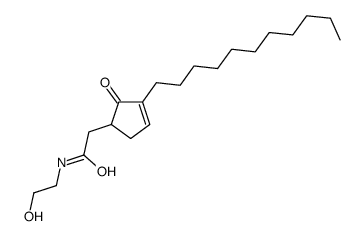 N-(2-hydroxyethyl)-2-(2-oxo-3-undecylcyclopent-3-en-1-yl)acetamide Structure