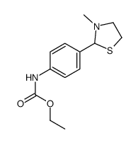 ethyl N-[4-(3-methyl-1,3-thiazolidin-2-yl)phenyl]carbamate Structure