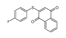 2-(4-fluorophenyl)sulfanylnaphthalene-1,4-dione结构式