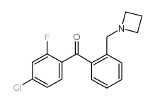 2'-AZETIDINOMETHYL-4-CHLORO-2-FLUOROBENZOPHENONE结构式