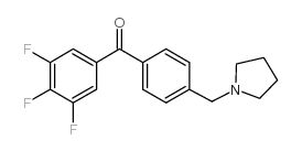 4'-PYRROLIDINOMETHYL-3,4,5-TRIFLUOROBENZOPHENONE结构式