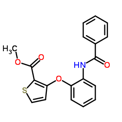 Methyl 3-[2-(benzoylamino)phenoxy]-2-thiophenecarboxylate结构式