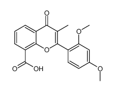 2',4'-dimethoxy-3-methylflavone-8-carboxylic acid Structure