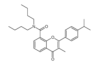 4'-isopropyl-3-methylflavone-8-carboxylic acid N,N-di-n-butylamide Structure