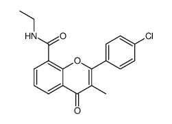 4'-chloro-3-methylflavone-8-carboxylic acid N-ethylamide结构式