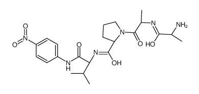 (2S)-1-[(2S)-2-[[(2S)-2-aminopropanoyl]amino]propanoyl]-N-[(2S)-3-methyl-1-(4-nitroanilino)-1-oxobutan-2-yl]pyrrolidine-2-carboxamide Structure