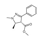 1,5-Dimethyl-3-phenyl-2-pyrazolin-4-carbonsaeure-methylester Structure