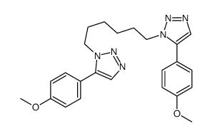 5-(4-methoxyphenyl)-1-[6-[5-(4-methoxyphenyl)triazol-1-yl]hexyl]triazole结构式