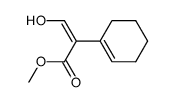 2-(Cyclohex-1-enyl)-2-hydroxymethylen-essigsaeure-methylester结构式