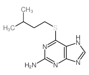 Purine, 2-amino-6-(isopentylthio)- structure