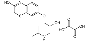 7-[2-hydroxy-3-(propan-2-ylamino)propoxy]-4H-1,4-benzothiazin-3-one,oxalic acid Structure