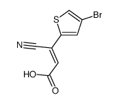 3-(4-bromothiophen-2-yl)-3-cyanoprop-2-enoic acid Structure