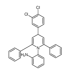 2-[4-(3,4-dichlorophenyl)-2,6-diphenyl-4H-pyridin-1-yl]aniline结构式