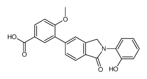 3-[2-(2-hydroxyphenyl)-1-oxo-2,3-dihydroisoindol-5-yl]-4-methoxybenzoic acid Structure