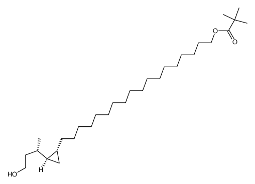 2,2-dimethylpropionic acid 18-[(1R,2S)-2-((S)-3-hydroxy-1-methylpropyl)cyclopropyl]octadecyl ester Structure