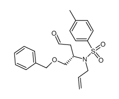 N-allyl-N-(1-benzyloxymethyl-3-oxopropyl)-4-methylbenzenesulfonamide结构式