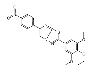2-(4-ethoxy-3,5-dimethoxyphenyl)-6-(4-nitrophenyl)imidazo[2,1-b][1,3,4]thiadiazole结构式