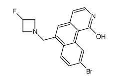 9-bromo-6-[(3-fluoroazetidin-1-yl)methyl]-2H-benzo[h]isoquinolin-1-one结构式