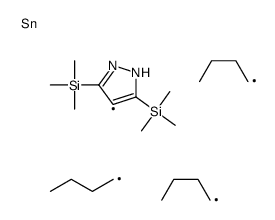 trimethyl-(4-tributylstannyl-3-trimethylsilyl-1H-pyrazol-5-yl)silane结构式