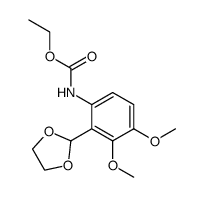 6-(N-Carboethoxyamino)-2,3-dimethoxybenzaldehyde ethylene acetal结构式