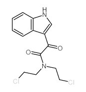 N,N-bis(2-chloroethyl)-2-(1H-indol-3-yl)-2-oxo-acetamide structure