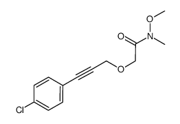 2-{[3-(4-chlorophenyl)prop-2-yn-1-yl]oxy}-N-methyl-N-methoxyacetamide Structure