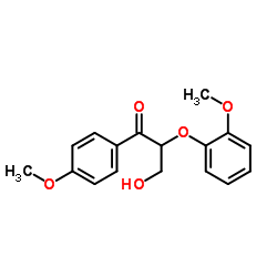 3-Hydroxy-2-(2-methoxyphenoxy)-1-(4-methoxyphenyl)propan-1-one structure