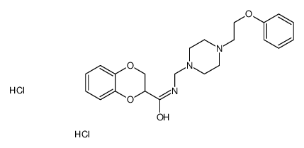 1,4-Benzodioxin-2-carboxamide, 2,3-dihydro-N-((4-(2-phenoxyethyl)-1-pi perazinyl)methyl)-, trans- Structure