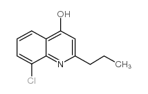 8-氯-2-丙基-4-喹啉醇结构式