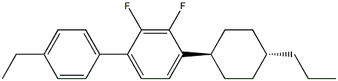 4'-Ethyl-2,3-difluoro-4-(trans-4-propylcyclohexyl)-1,1'-biphenyl Structure