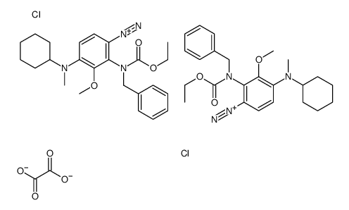 bis[2-[benzyl(ethoxycarbonyl)amino]-4-(cyclohexylmethylamino)-3-methoxybenzenediazonium chloride], oxalate结构式