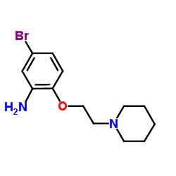 5-Bromo-2-[2-(1-piperidinyl)ethoxy]aniline结构式