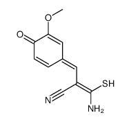 3-amino-2-[(3-methoxy-4-oxocyclohexa-2,5-dien-1-ylidene)methyl]-3-sulfanylprop-2-enenitrile结构式