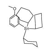 (cyclo-C6H11)3SnC6H4-m-OCH3 Structure