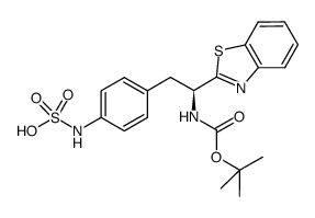 (S)-4-(2-(benzo[d]thiazol-2-ylamino)-2-(tert-butoxycarbonyl)ethyl)phenylsulfamic acid结构式