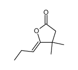 4,4-dimethyl-5-((Ξ)-propylidene)-dihydro-furan-2-one结构式