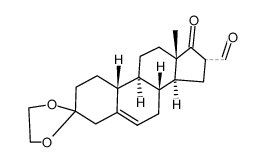 3,3-Ethylendioxy-16-formyl-estren-(5)-on-(17) Structure