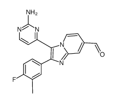 3-(2-aminopyrimidin-4-yl)-2-(4-fluoro-3-methylphenyl)imidazo[1,2-a]pyridine-7-carbaldehyde Structure