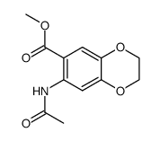 7-acetylamino-2,3-dihydro-benzo[1,4]dioxin-6-carboxylic acid methyl ester Structure