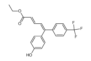ethyl (2E,4Z)-5-(4-hydroxyphenyl)-5-(4-trifluoromethylphenyl)-2,4-pentadienoate结构式
