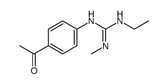 N-(4-acetyl-phenyl)-N'-ethyl-N''-methyl-guanidine结构式