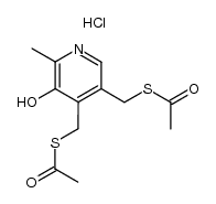 4,5-bis-(acetylsulfanyl-methyl)-2-methyl-pyridin-3-ol, hydrochloride Structure
