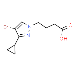 4-(4-bromo-3-cyclopropyl-pyrazol-1-yl)butanoic acid结构式