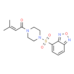 1-[4-(2,1,3-benzoxadiazol-4-ylsulfonyl)piperazin-1-yl]-3-methylbut-2-en-1-one结构式