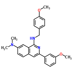 N1-(4-Methoxybenzyl)-3-(3-methoxyphenyl)-N7,N7-dimethyl-1,7-isoquinolinediamine结构式