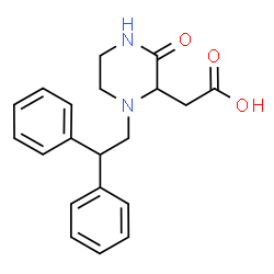 [1-(2,2-DIPHENYL-ETHYL)-3-OXO-PIPERAZIN-2-YL]-ACETIC ACID Structure