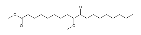 methyl 10-hydroxy-9-methoxyoctadecanoate结构式