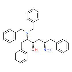 (2S,3S,5S)-5-AMINO-2-DIBENZYLAMINO-1,6-DIPHENYL-3-HYDROXYHEXANE structure