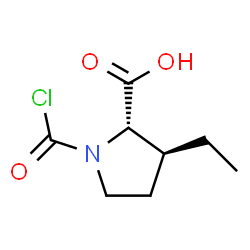 L-Proline, 1-(chlorocarbonyl)-3-ethyl-, trans- (9CI) picture