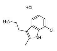 2-(7-chloro-2-methyl-1H-indol-3-yl)ethylamine hydrochloride结构式
